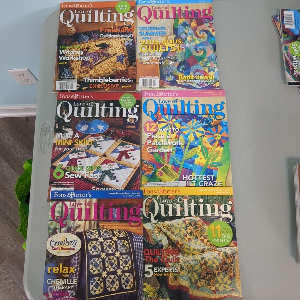 Fons & Porter’s Love Of Quilting Magazines Lot of 8 2003 vintage complete year